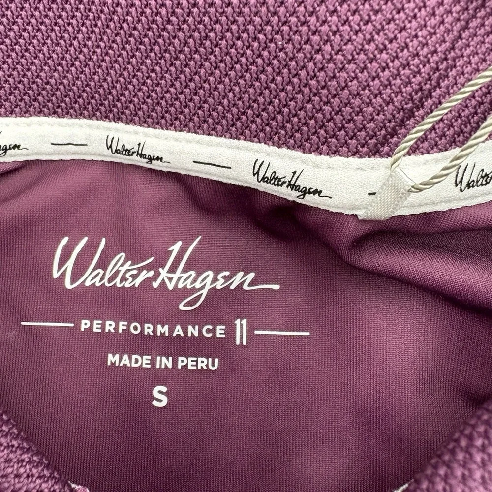 Walter Hagen Men's Performance 11 Dogwood Ditsy Beet Purple Polo Shirt Small NWT